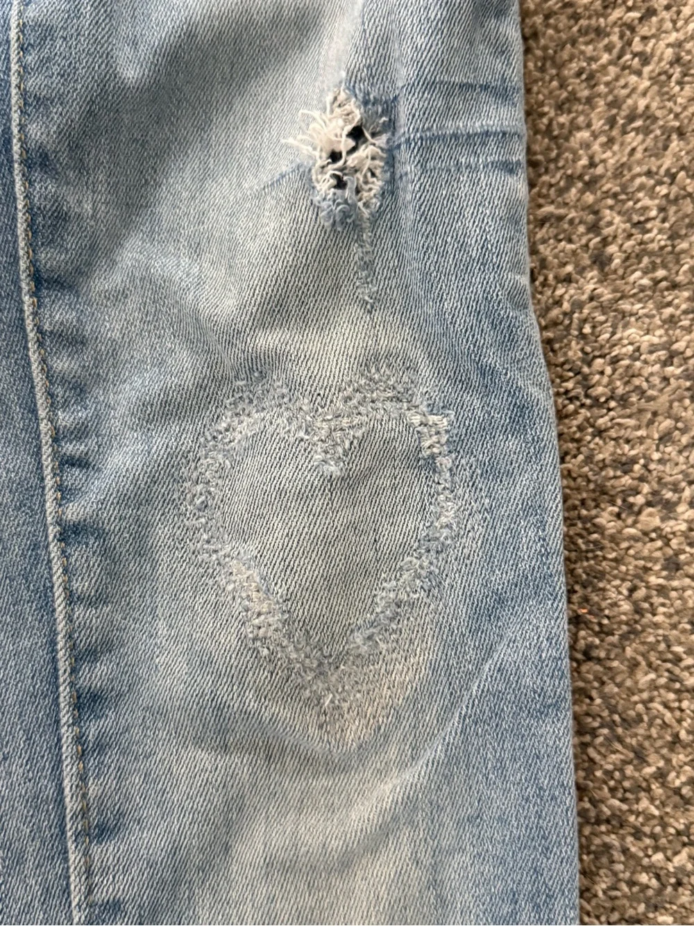 Girls Old Navy stretch denim distressed jeans size 8